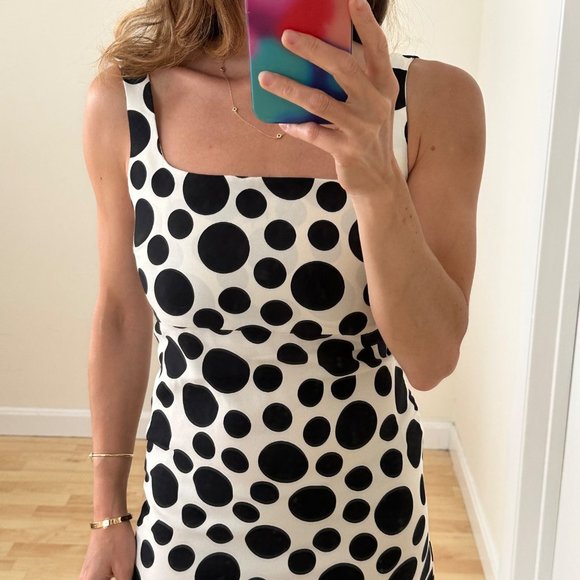 NWT Zara Studio Polka Dot Sleeveless Mini Dress Low Back Sz XS - Picture 2 of 14